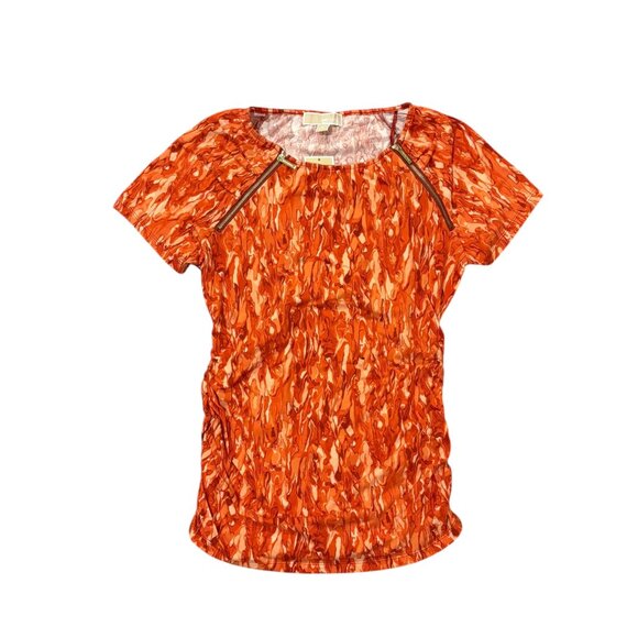 Michael Kors Cheetah Print Top – Orange Coral - Picture 1 of 5